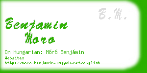 benjamin moro business card